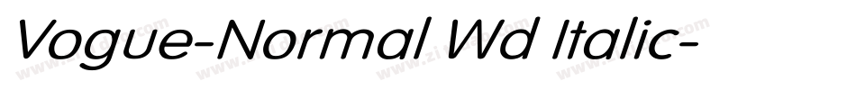 Vogue-Normal Wd Italic字体转换